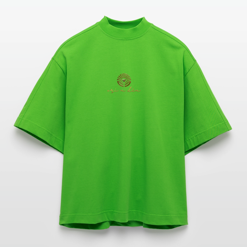 Heavyweight Oversized Organic Boxy T-Shirt Made in EU ORI A DÉA - Apple Neon