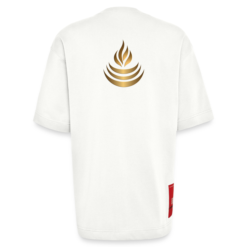 chiSign Quantenheilsymbol "Reichtum & Erfolg" Druck VS/RS Heavyweight Oversized Organic T-Shirt Made in EU - OFF WHITE
