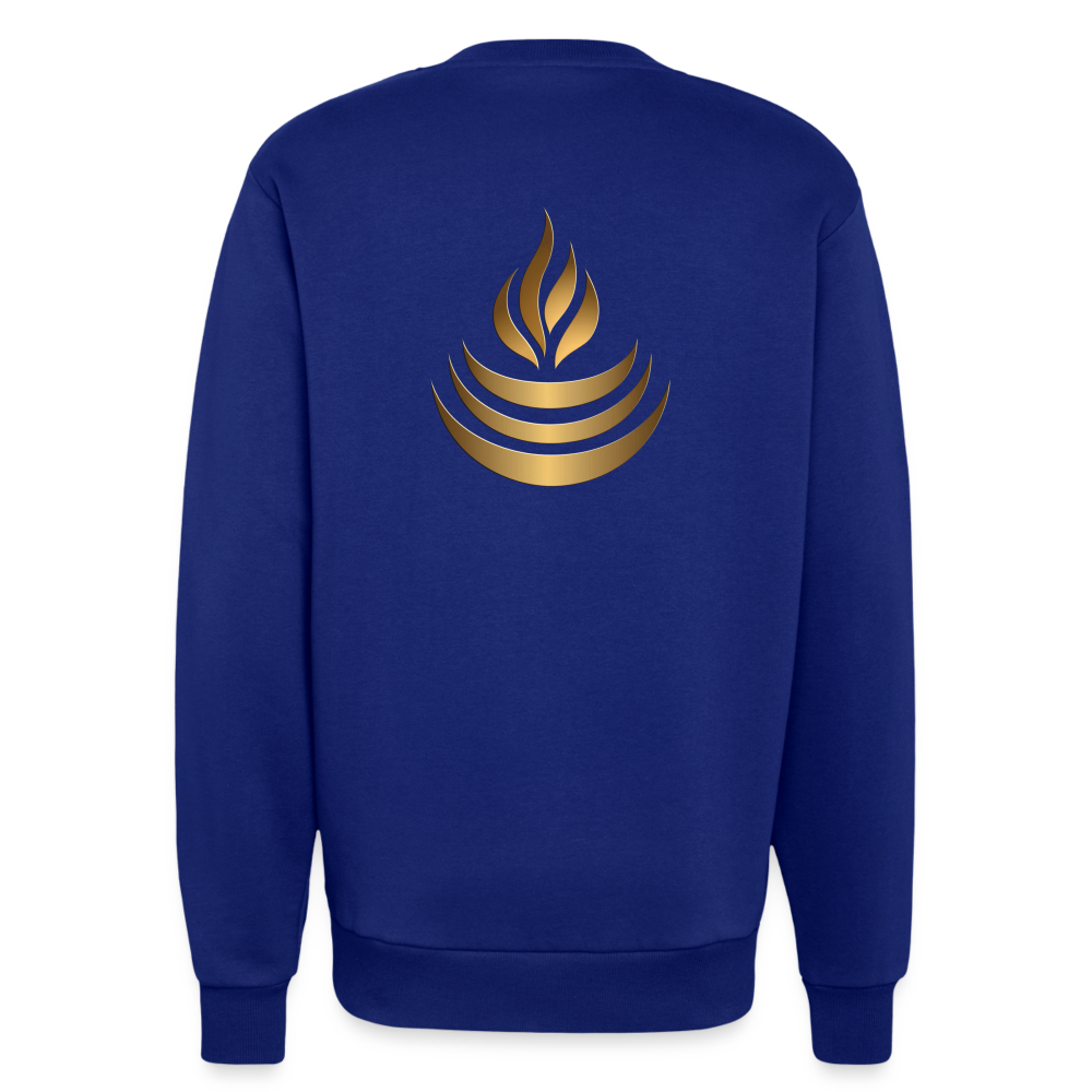chiSign Quantenheilsymbol "Reichtum & Erfolg" Druck VS/RS Organic Relaxed Crew Neck Made in EU - Iconic Blue