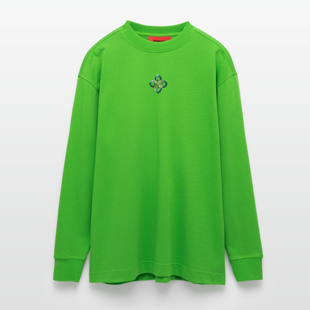 chiSign Erfolg Heavyweight Oversized Organic Langarmshirt Made in EU - Apple Neon