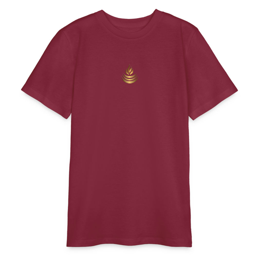 chiSign Quantenheilsymbol "Reichtum & Erfolg" Druck VS / RS Stanley/Stella Bio Teenager T-Shirt MINI CREATOR - Burgunderrot