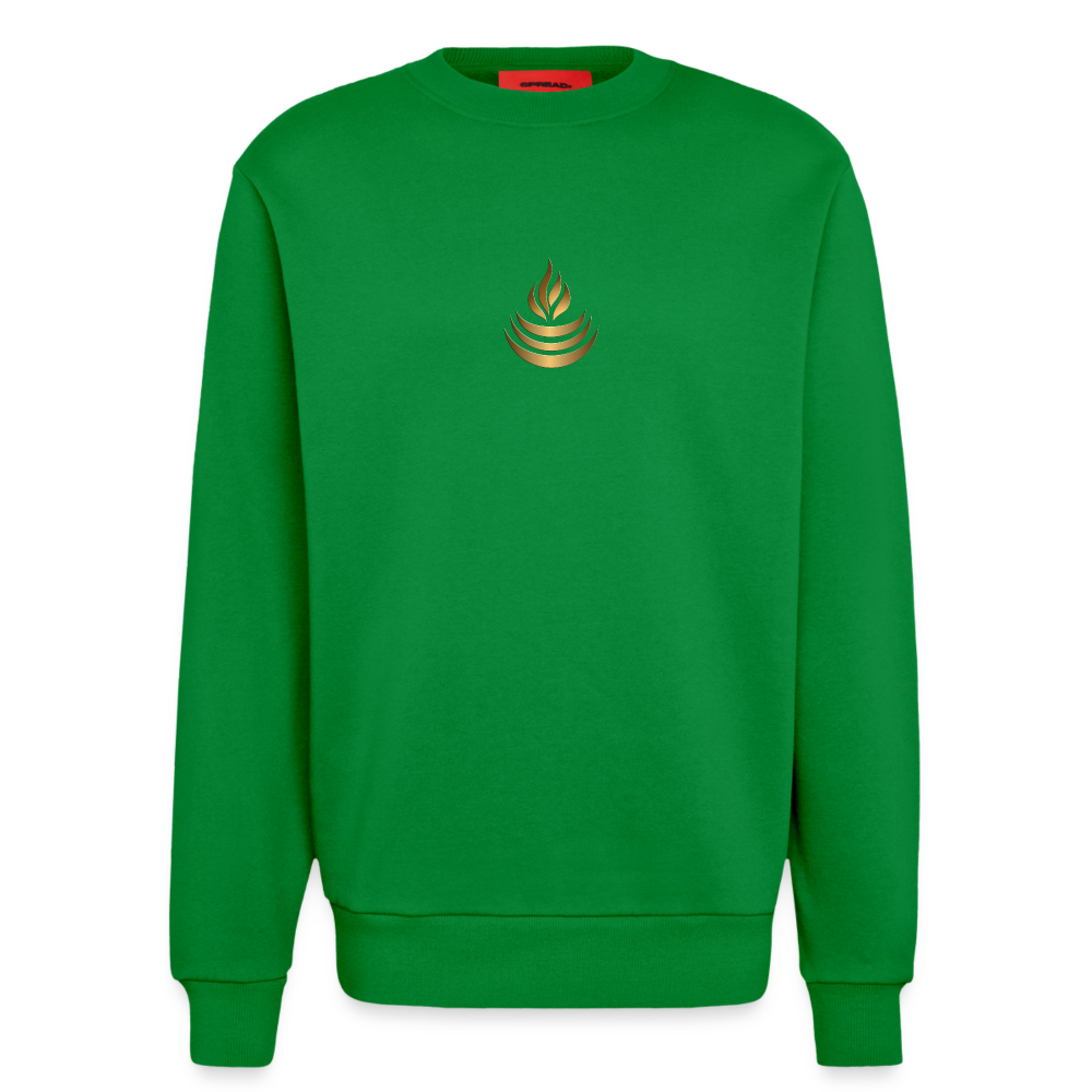 chiSign Quantenheilsymbol "Reichtum & Erfolg" Druck VS/RS Organic Relaxed Crew Neck Made in EU - City Green