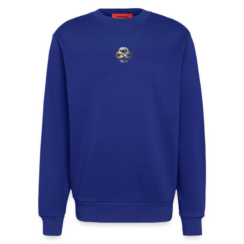 chiSign Quantenheilsymbol Wissen und Selbstbildung Heavyweight Oversized Organic Crew Neck Made in EU - Iconic Blue