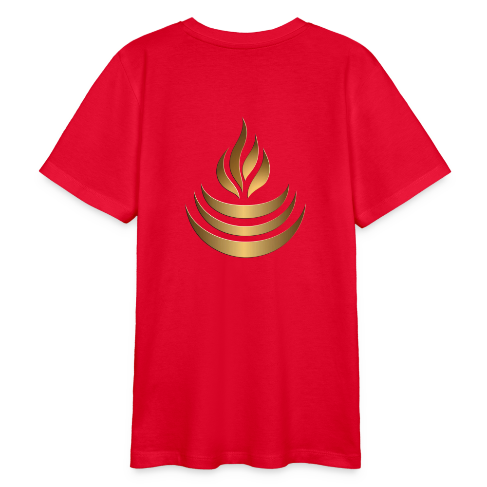 chiSign Quantenheilsymbol "Reichtum & Erfolg" Druck VS / RS Stanley/Stella Bio Teenager T-Shirt MINI CREATOR - Rot