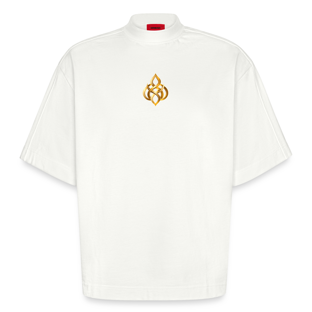 chiSign Quantenheilsymbol Thai Chi Zentrum & Ausgeglichenheit Heavyweight Oversized Organic Boxy T-Shirt Made in EU - OFF WHITE