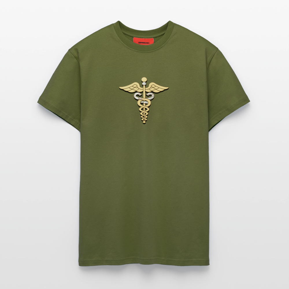chiSign Merkurstab Organic Relaxed T-Shirt Made in EU - MOSS GREEN