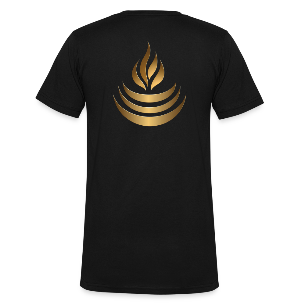 chiSign Quantenheilsymbol "Reichtum & Erfolg" Druck VS/RS Männer Bio-T-Shirt mit V-Ausschnitt von Stanley & Stella - Schwarz
