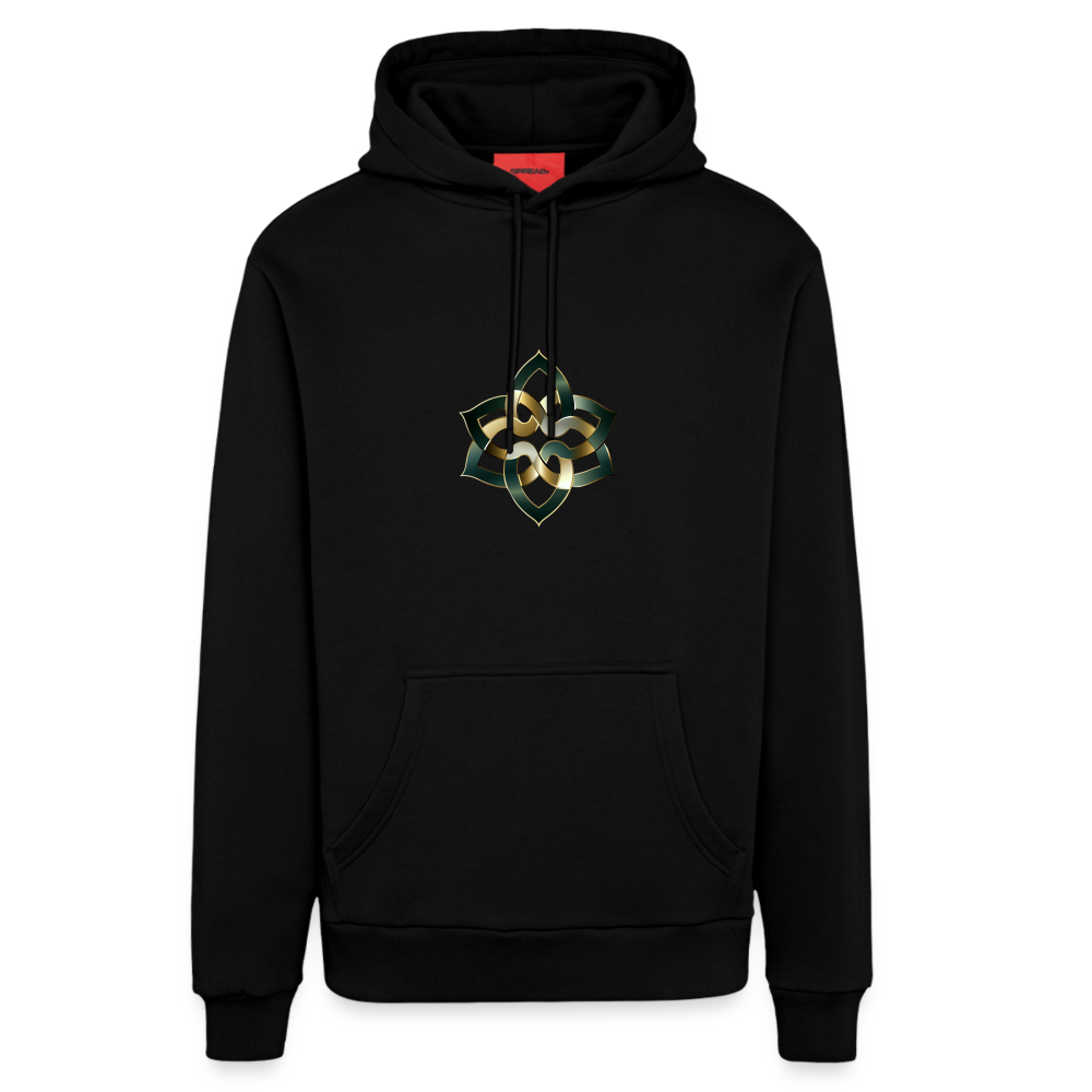 chiSign Quantenheilsymbol Hilfreiche Freude & Mentoren Organic Relaxed Hoodie Made in EU - SOLID BLACK