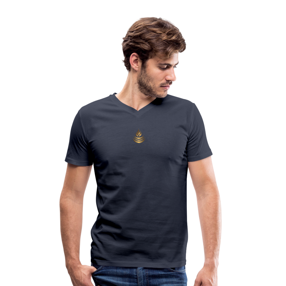 chiSign Quantenheilsymbol "Reichtum & Erfolg" Druck VS/RS Männer Bio-T-Shirt mit V-Ausschnitt von Stanley & Stella - Navy