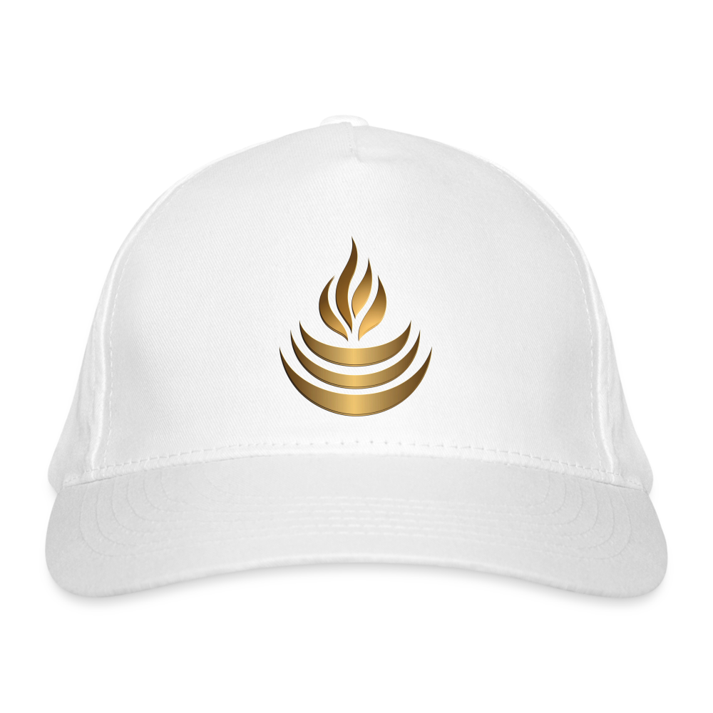 chiSign Quantenheilsymbol "Reichtum & Erfolg" Bio-Baseballkappe - Weiß