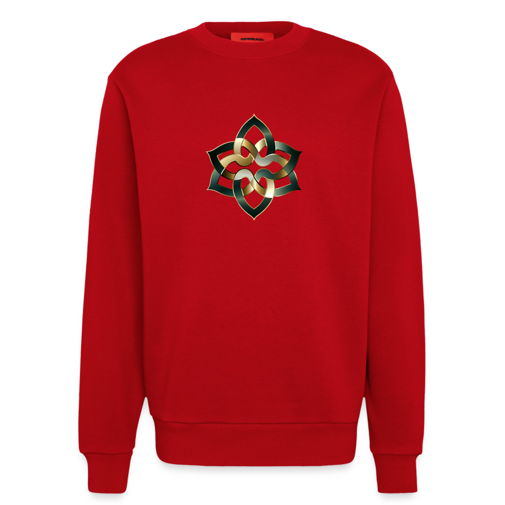 chiSign Quantenheilsymbol Hilfreiche Freunde & Mentoren Organic Relaxed Crew Neck Made in EU - Rot