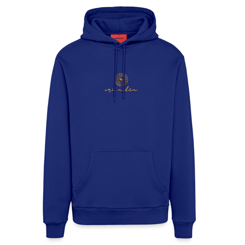 Organic Relaxed Hoodie Made in EU "ori a déa" - Iconic Blue