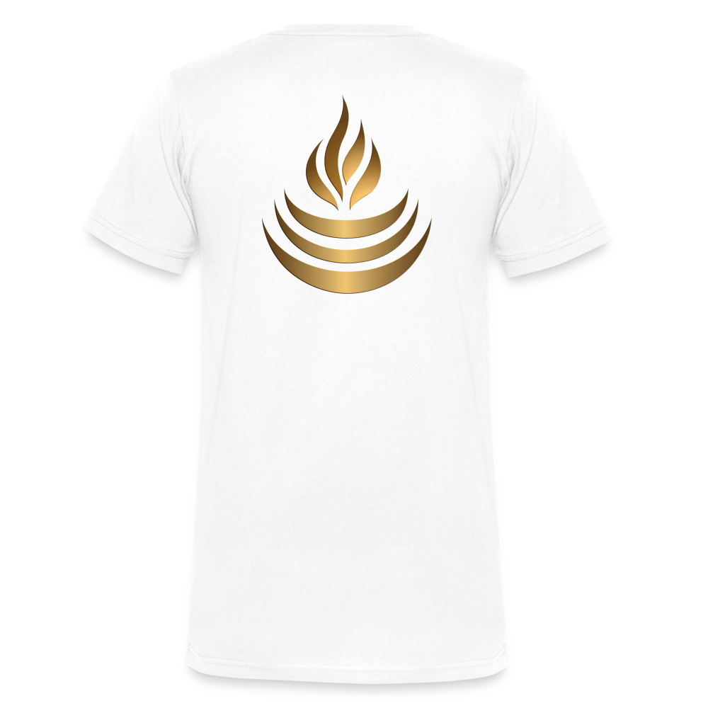 chiSign Quantenheilsymbol "Reichtum & Erfolg" Druck VS/RS Männer Bio-T-Shirt mit V-Ausschnitt von Stanley & Stella - Weiß
