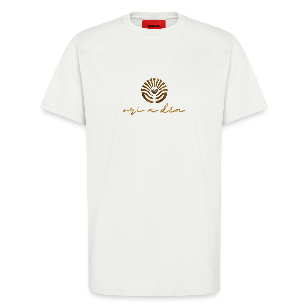 Organic Relaxed T-Shirt Made in EU "ori a déa" - OFF WHITE