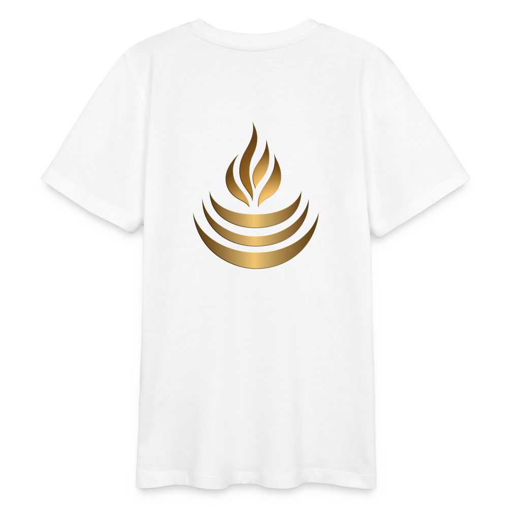 chiSign Quantenheilsymbol "Reichtum & Erfolg" Druck VS / RS Stanley/Stella Bio Teenager T-Shirt MINI CREATOR - Weiß