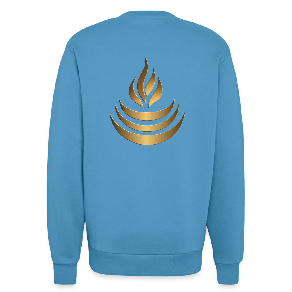 chiSign Quantenheilsymbol "Reichtum & Erfolg" Druck VS/RS Organic Relaxed Crew Neck Made in EU - Sol Blue