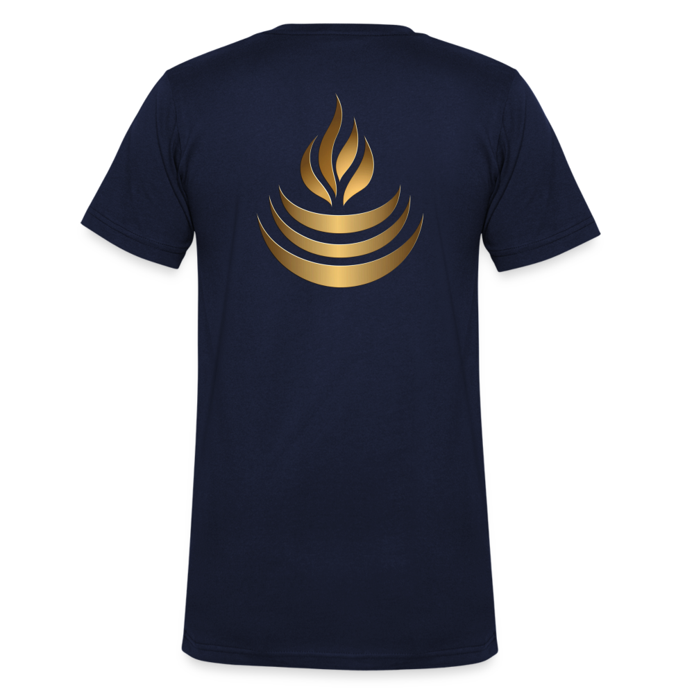 chiSign Quantenheilsymbol "Reichtum & Erfolg" Druck VS/RS Männer Bio-T-Shirt mit V-Ausschnitt von Stanley & Stella - Navy