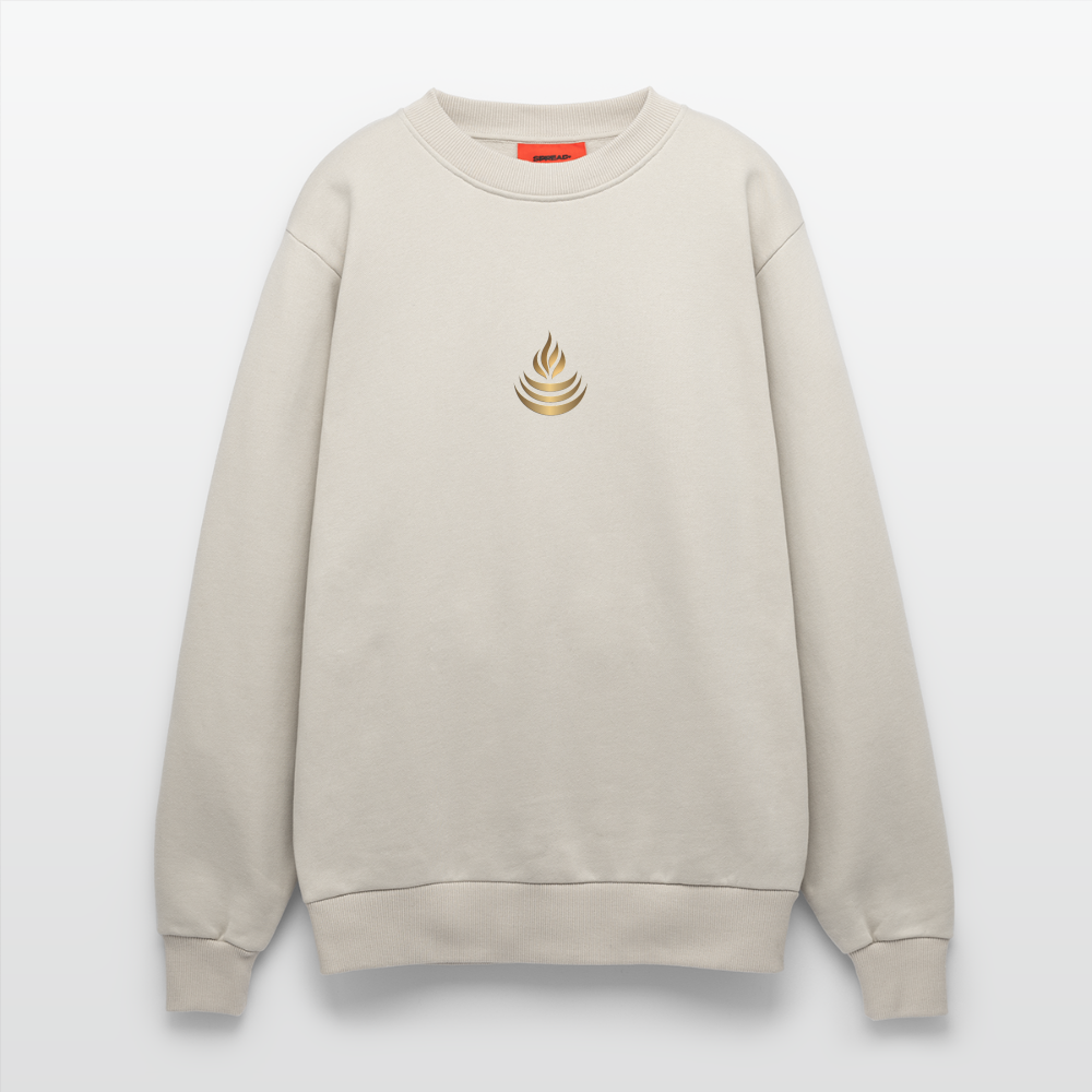 chiSign Quantenheilsymbol "Reichtum & Erfolg" Druck VS/RS Organic Relaxed Crew Neck Made in EU - WARM CLAY