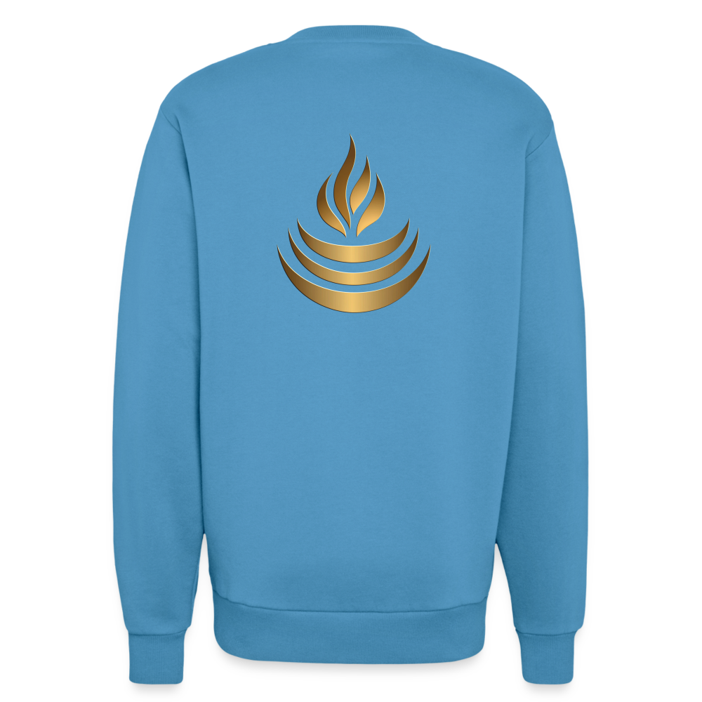 chiSign Quantenheilsymbol "Reichtum & Erfolg" Druck VS/RS Organic Relaxed Crew Neck Made in EU - Sol Blue