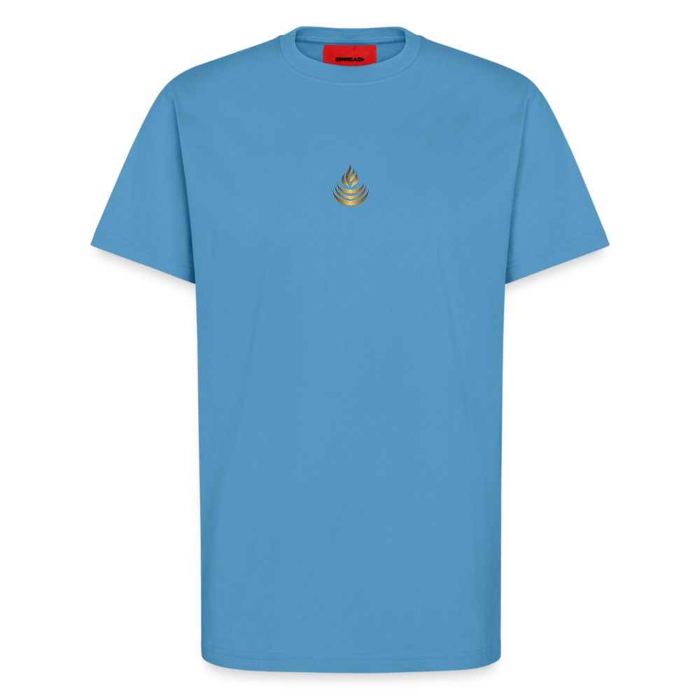 chiSign Quantenheilsymbol "Reichtum & Erfolg" Druck VS / RS Organic Relaxed T-Shirt Made in EU - Sol Blue