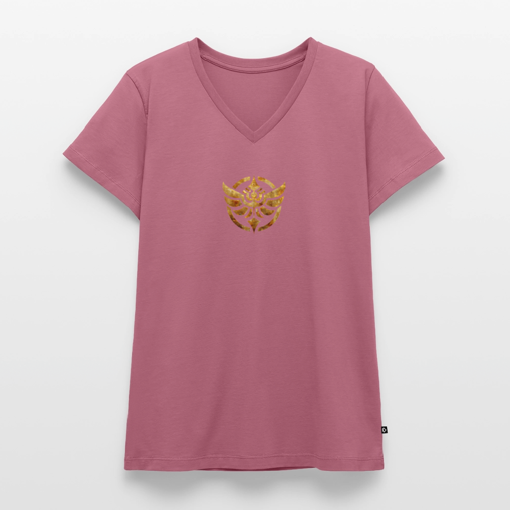Frauen Bio-T-Shirt mit V-Ausschnitt "HARMONIE" - Mauve