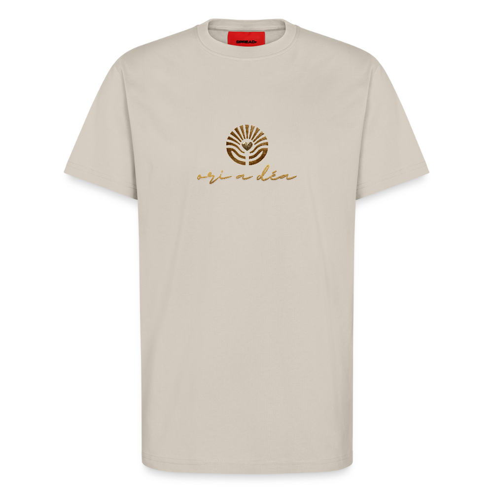 Organic Relaxed T-Shirt Made in EU "ori a déa" - WARM CLAY