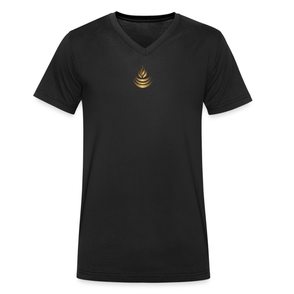 chiSign Quantenheilsymbol "Reichtum & Erfolg" Druck VS/RS Männer Bio-T-Shirt mit V-Ausschnitt von Stanley & Stella - Schwarz