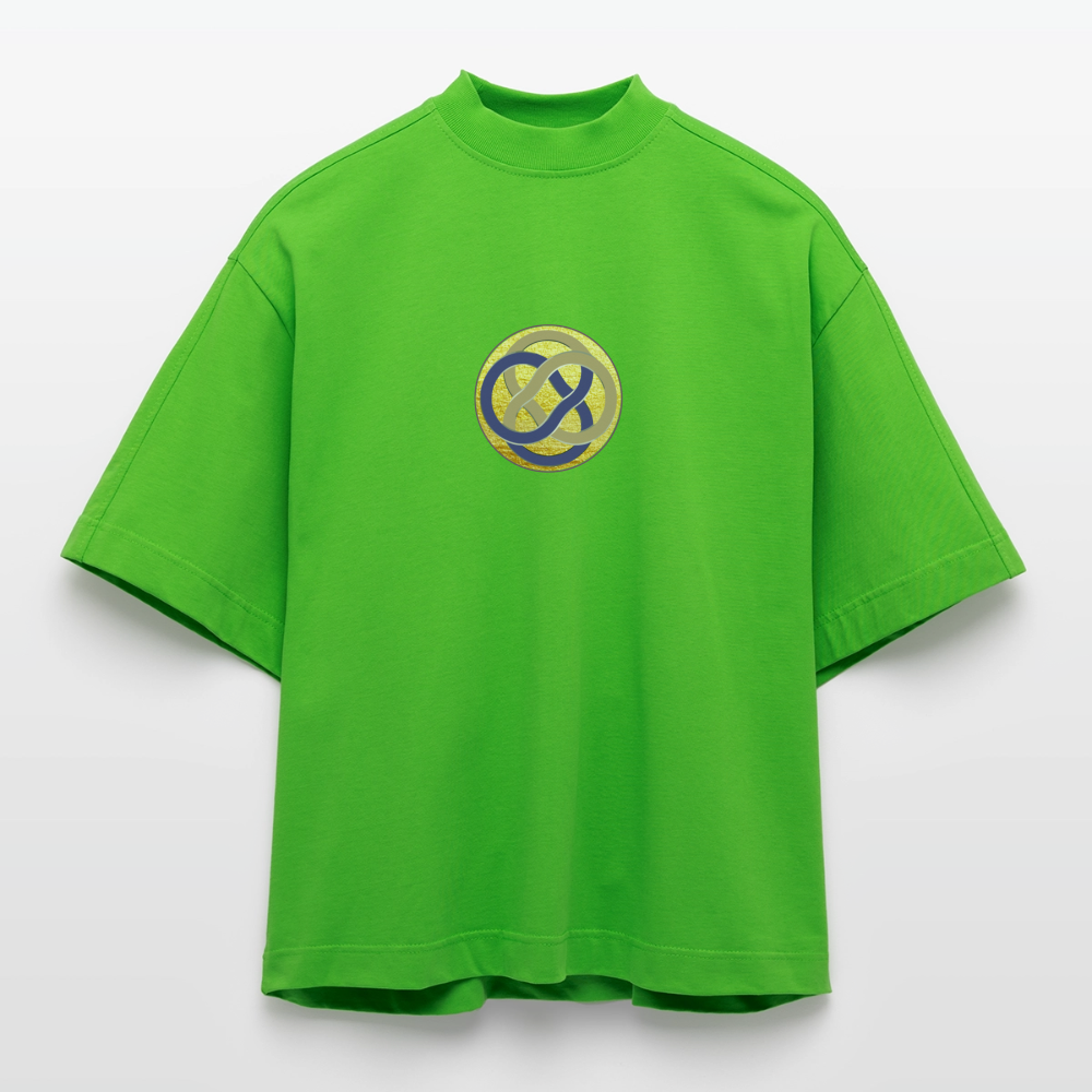 Mission Gold Heavyweight Oversized Organic Boxy T-Shirt Made in EU - Apple Neon