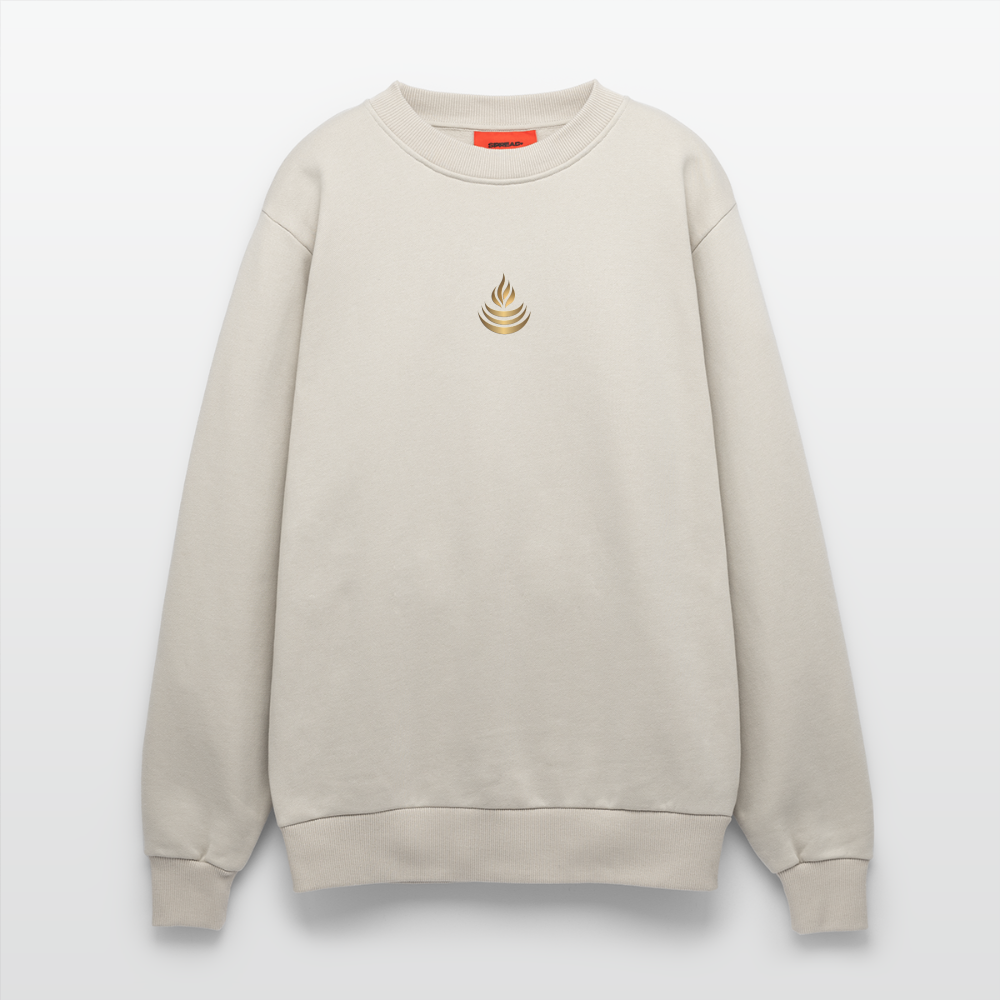 chiSign Quantenheilsymbol "Reichtum & Erfolg" Druck VS/RS Organic Relaxed Crew Neck Made in EU - WARM CLAY