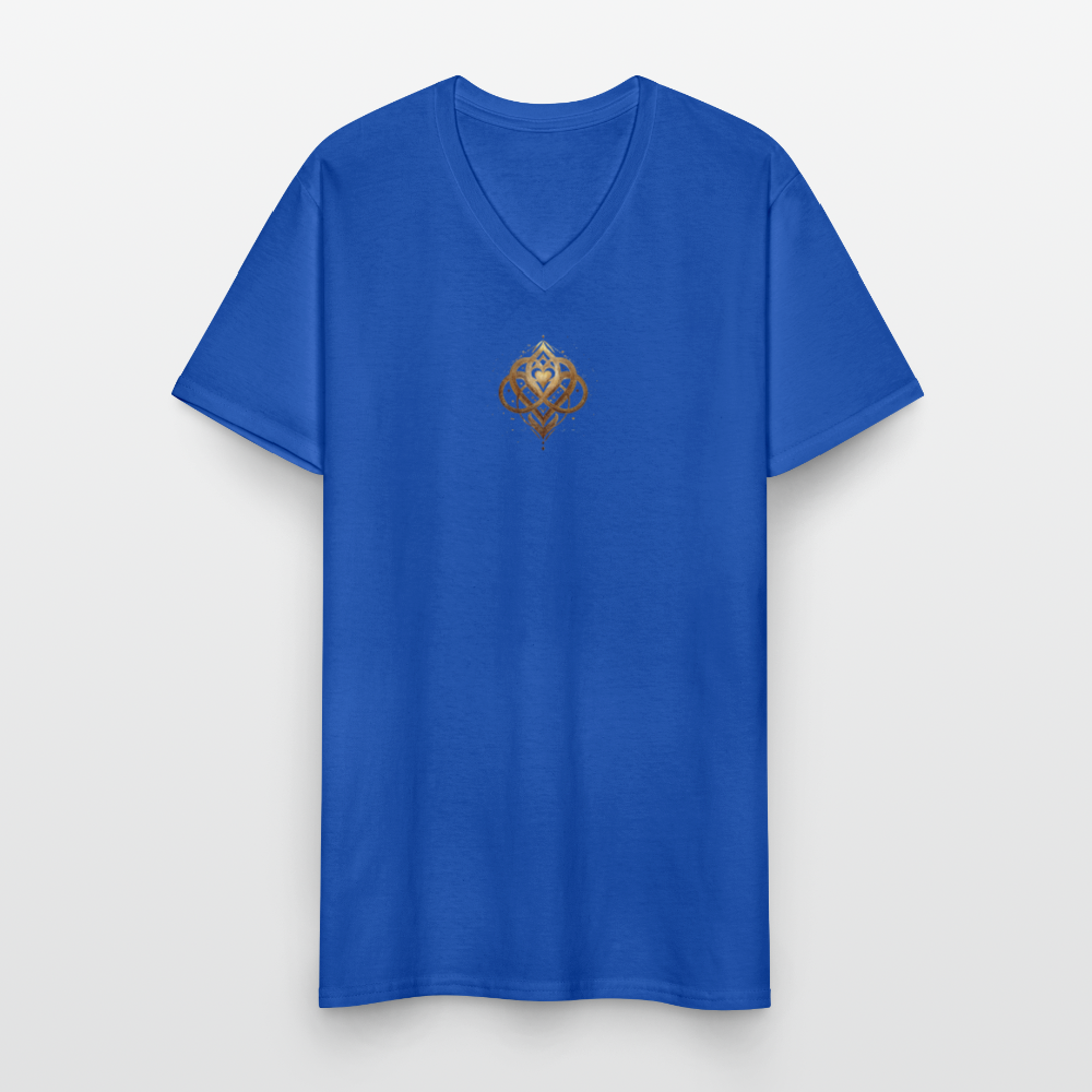 Klassisches Männer-T-Shirt mit V-Ausschnitt - Royalblau