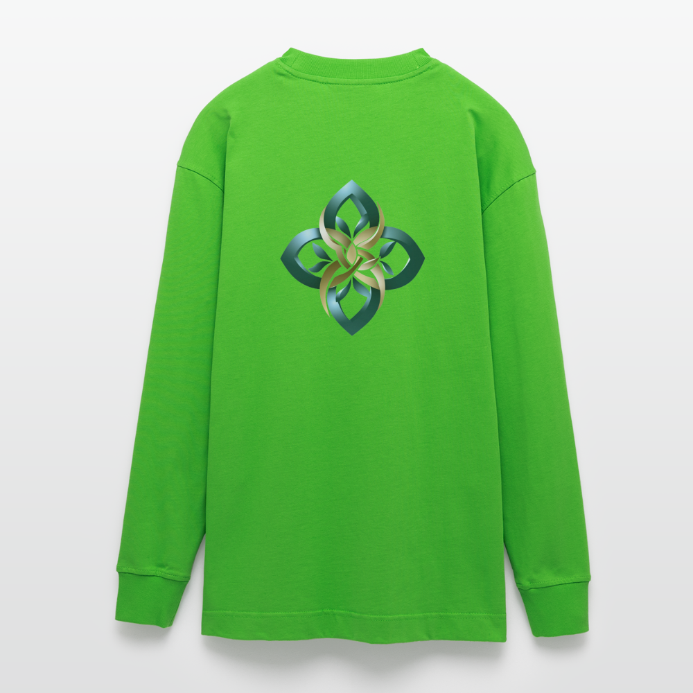chiSign Erfolg Heavyweight Oversized Organic Langarmshirt Made in EU - Apple Neon