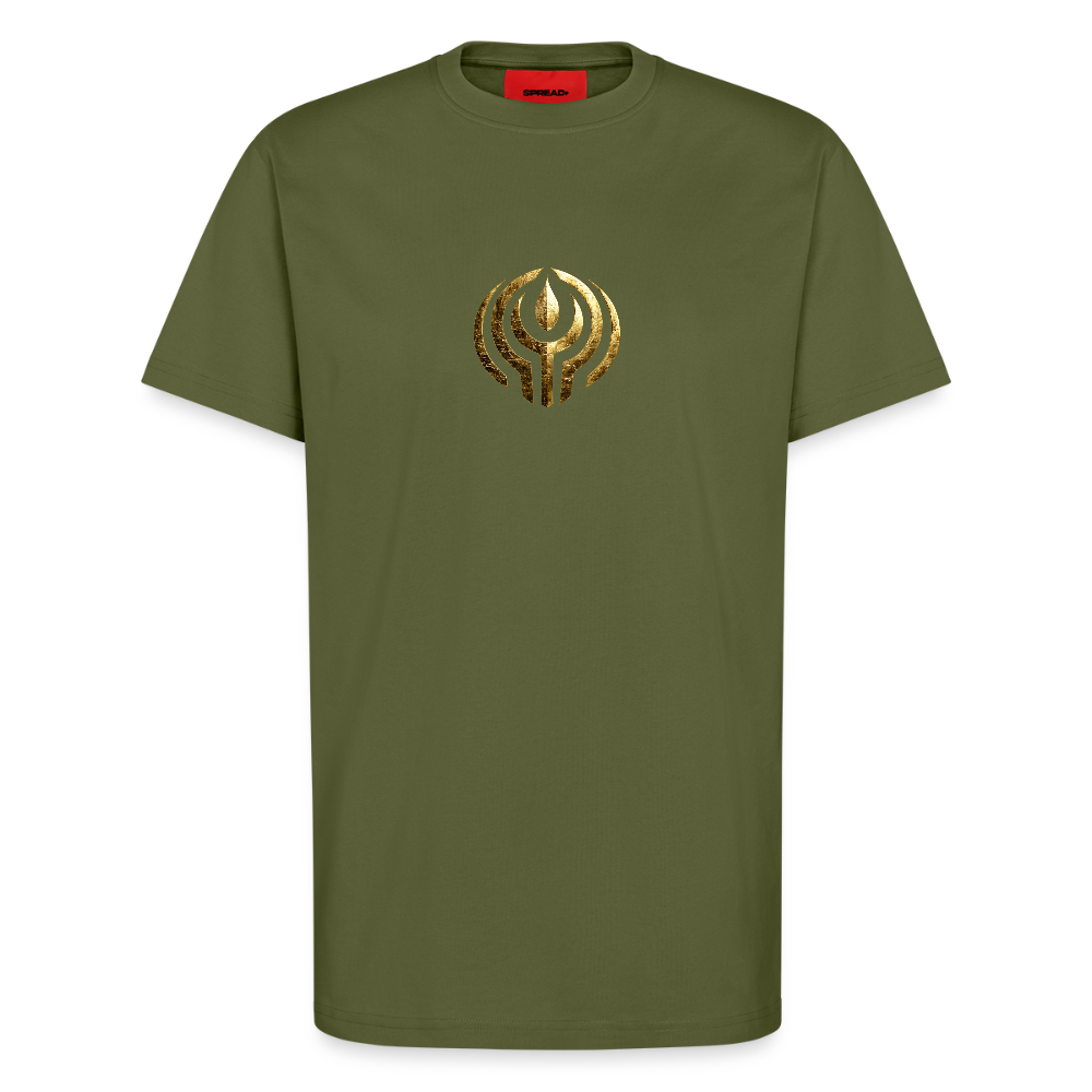 Organic Relaxed T-Shirt Made in EU "Wunderfülle" - MOSS GREEN