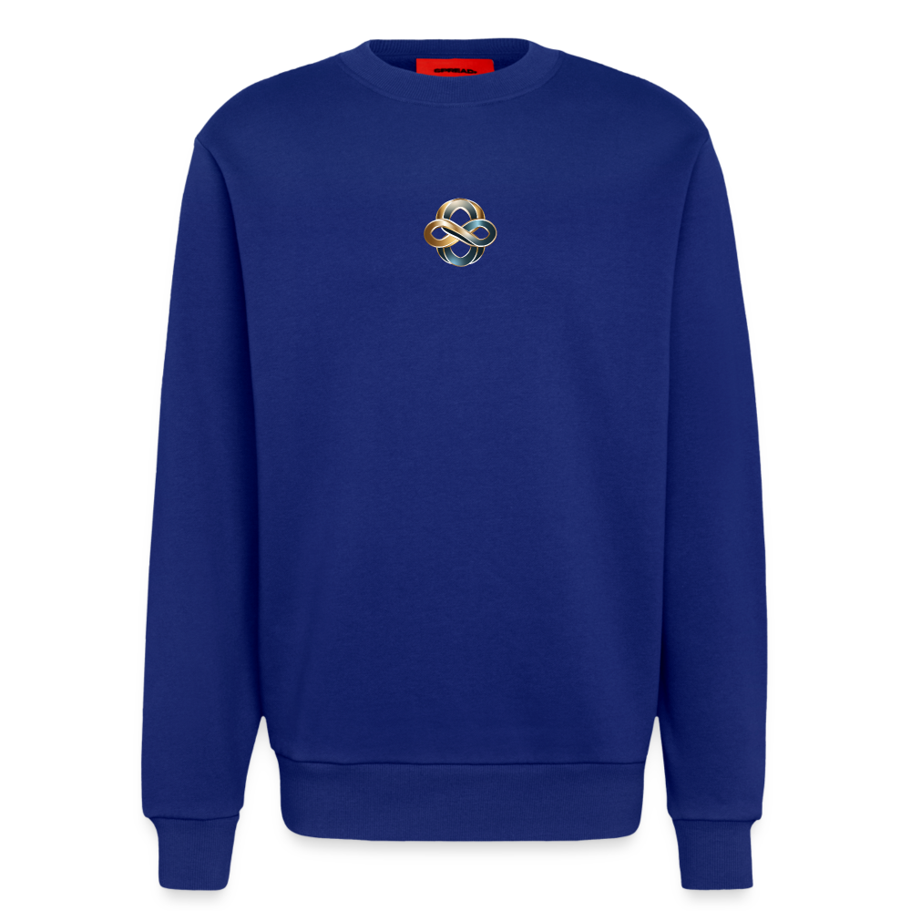 chiSign Quantenheilsymbol Wissen und Selbstbildung Organic Relaxed Crew Neck Made in EU - Iconic Blue