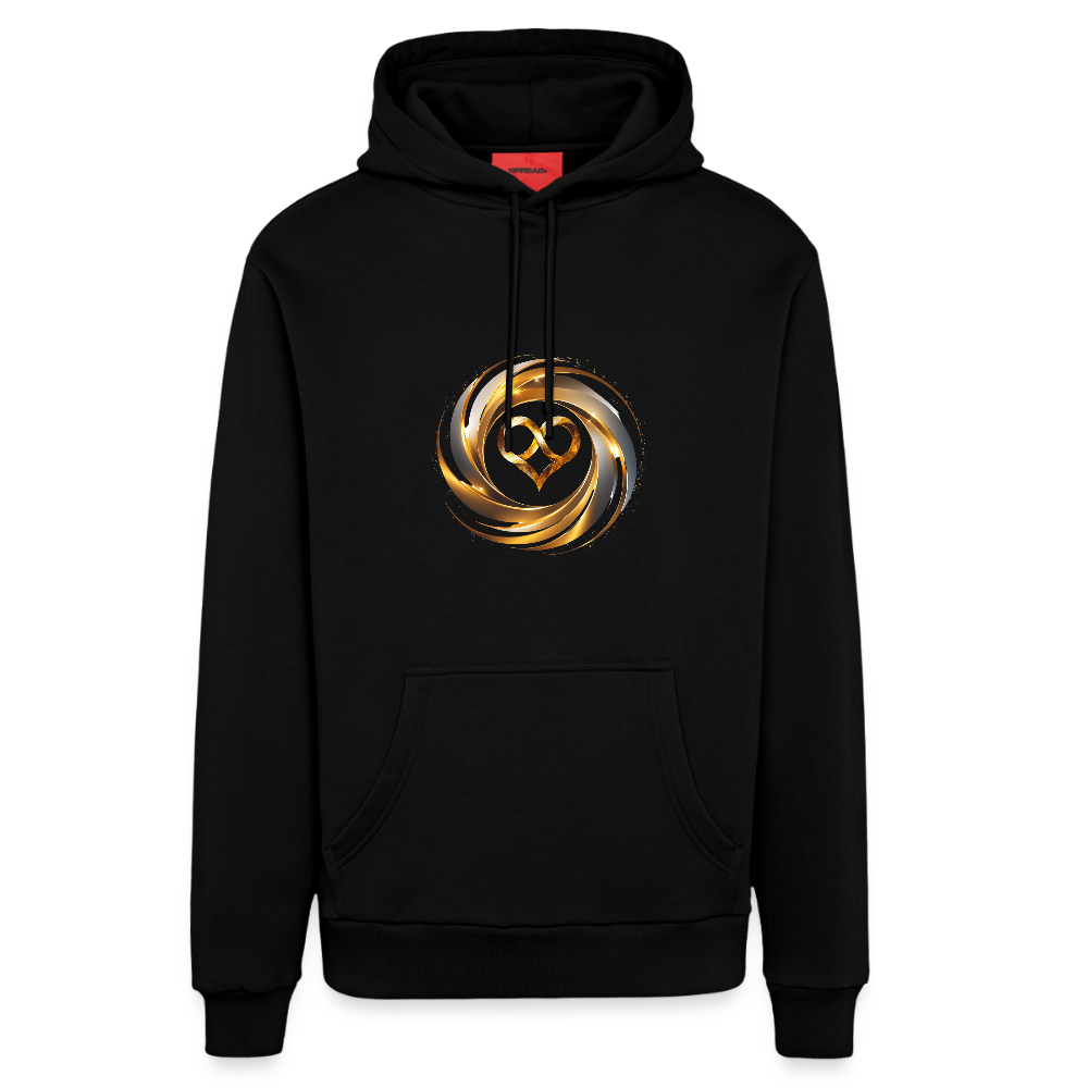 chiSign ICH BIN Organic Relaxed Hoodie Made in EU - SOLID BLACK