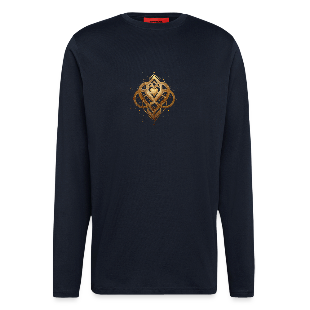 ori a déa Frequenz Mode "Agape" Organic Relaxed Langarmshirt Made in EU - DARK NAVY