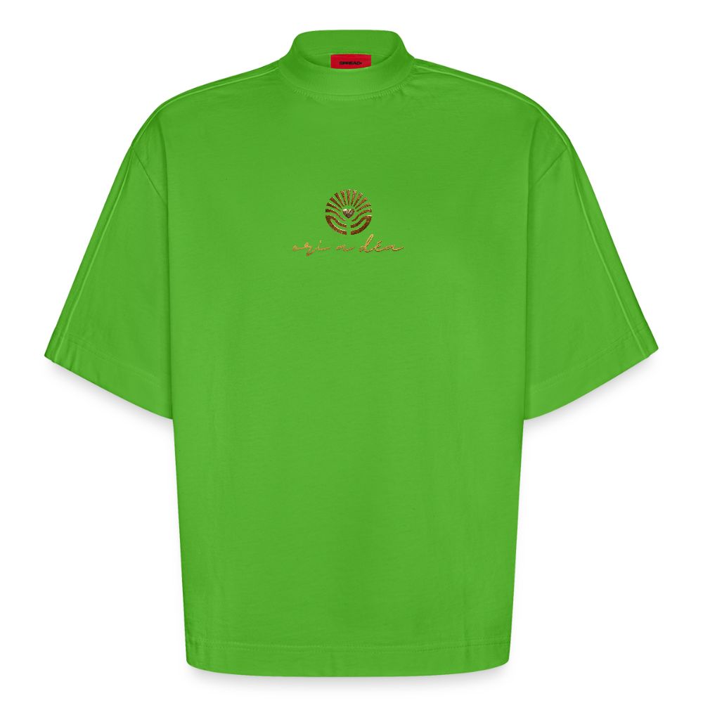 Heavyweight Oversized Organic Boxy T-Shirt Made in EU ORI A DÉA - Apple Neon