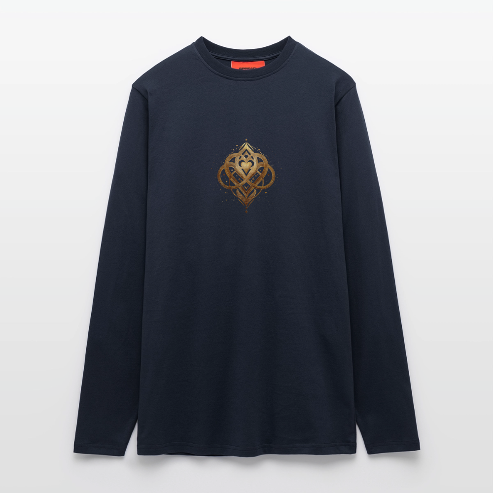 ori a déa Frequenz Mode "Agape" Organic Relaxed Langarmshirt Made in EU - DARK NAVY
