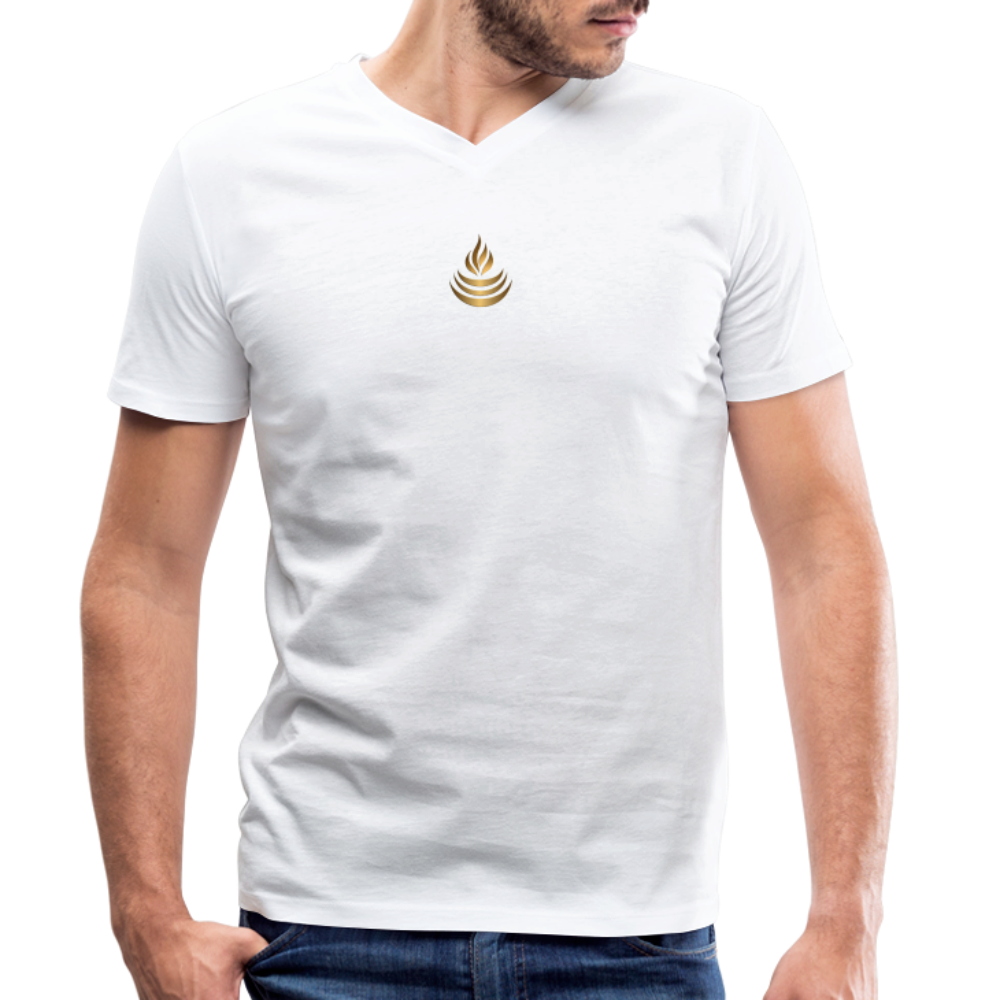 chiSign Quantenheilsymbol "Reichtum & Erfolg" Druck VS/RS Männer Bio-T-Shirt mit V-Ausschnitt von Stanley & Stella - Weiß