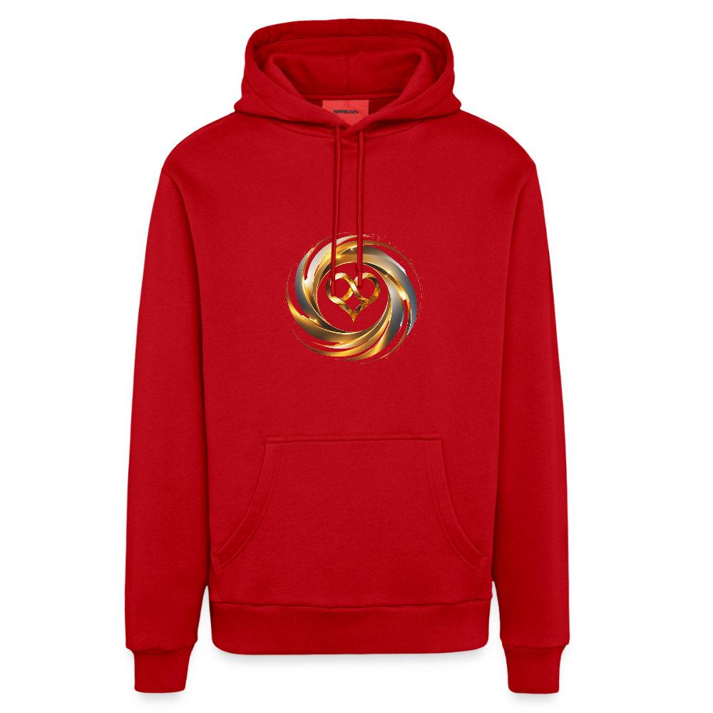 chiSign ICH BIN Organic Relaxed Hoodie Made in EU - Rot