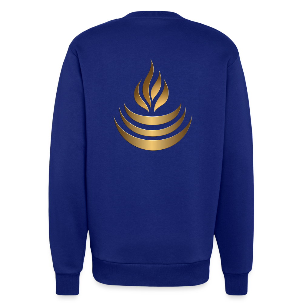 chiSign Quantenheilsymbol "Reichtum & Erfolg" Druck VS/RS Organic Relaxed Crew Neck Made in EU - Iconic Blue