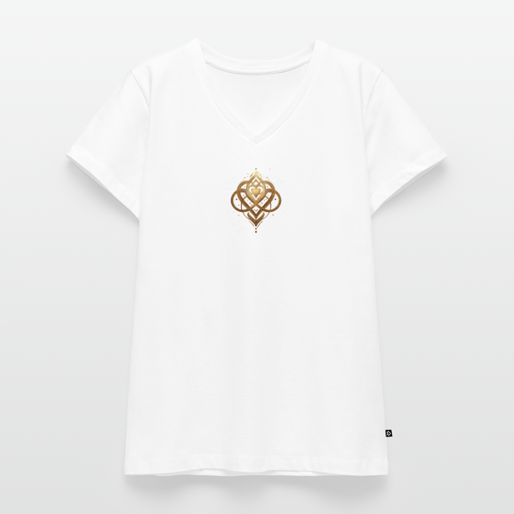 Frauen Bio-T-Shirt mit V-Ausschnitt von Stanley & Stella - Weiß