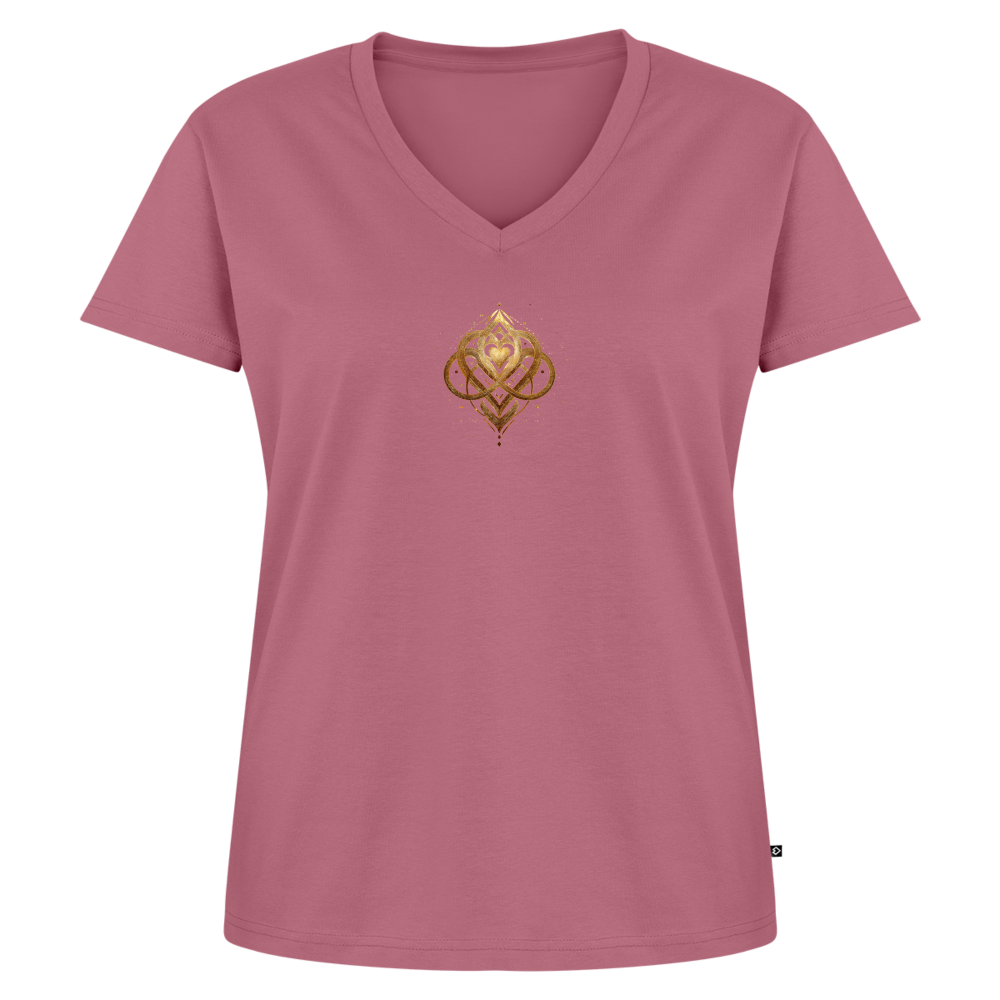 Frauen Bio-T-Shirt mit V-Ausschnitt von Stanley & Stella - Mauve