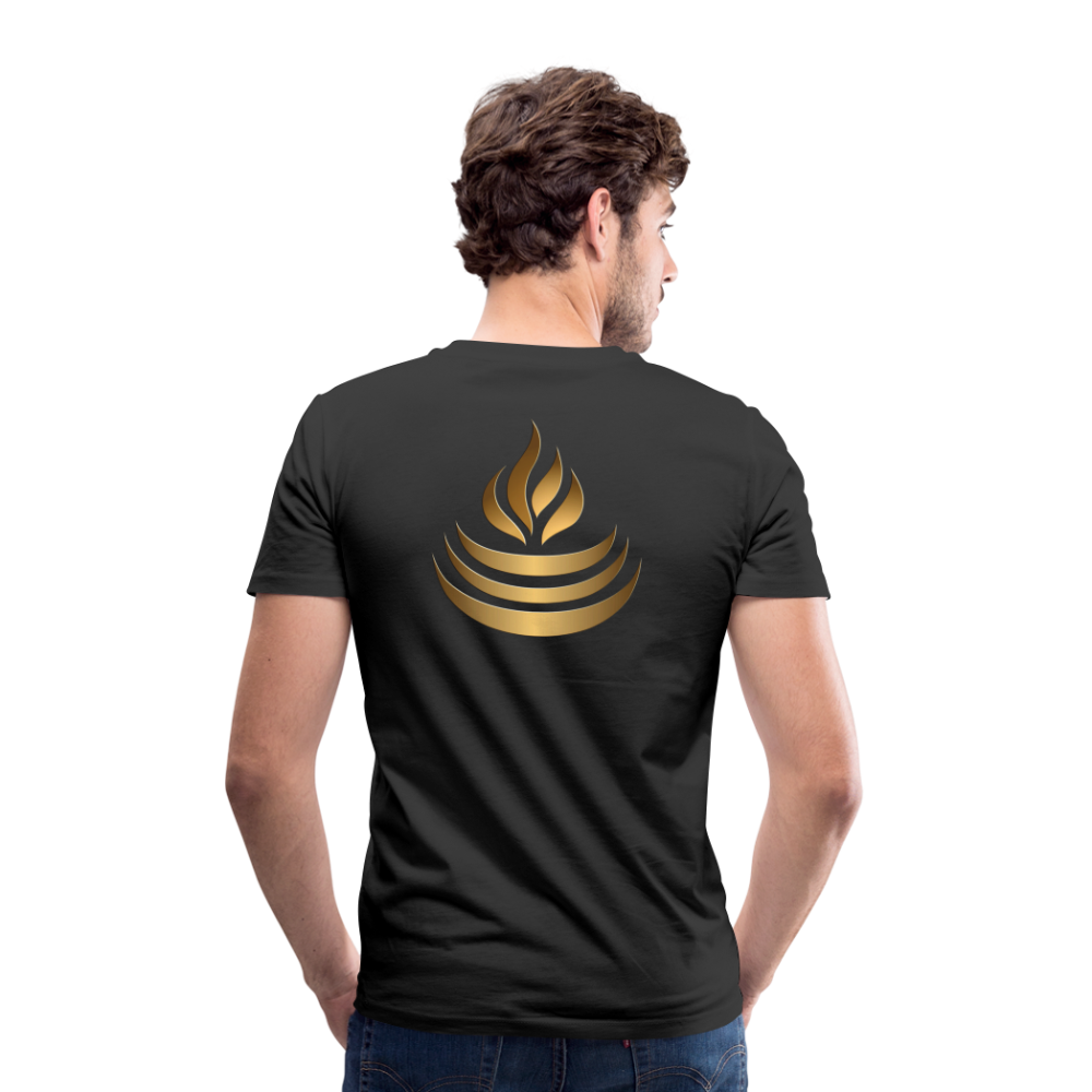 chiSign Quantenheilsymbol "Reichtum & Erfolg" Druck VS/RS Männer Bio-T-Shirt mit V-Ausschnitt von Stanley & Stella - Schwarz