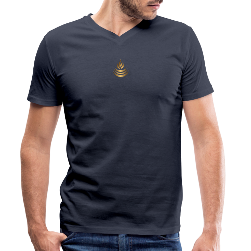 chiSign Quantenheilsymbol "Reichtum & Erfolg" Druck VS/RS Männer Bio-T-Shirt mit V-Ausschnitt von Stanley & Stella - Navy