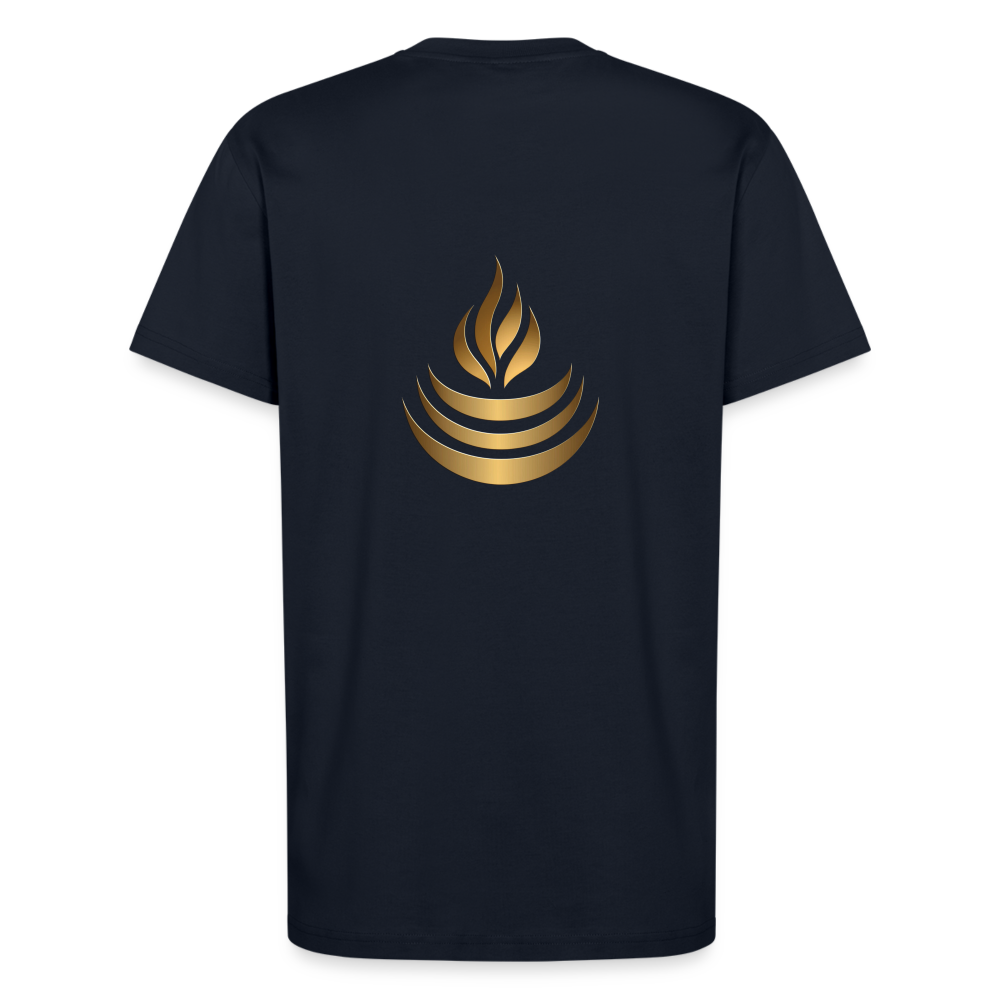 chiSign Quantenheilsymbol "Reichtum & Erfolg" Druck VS / RS Organic Relaxed T-Shirt Made in EU - DARK NAVY