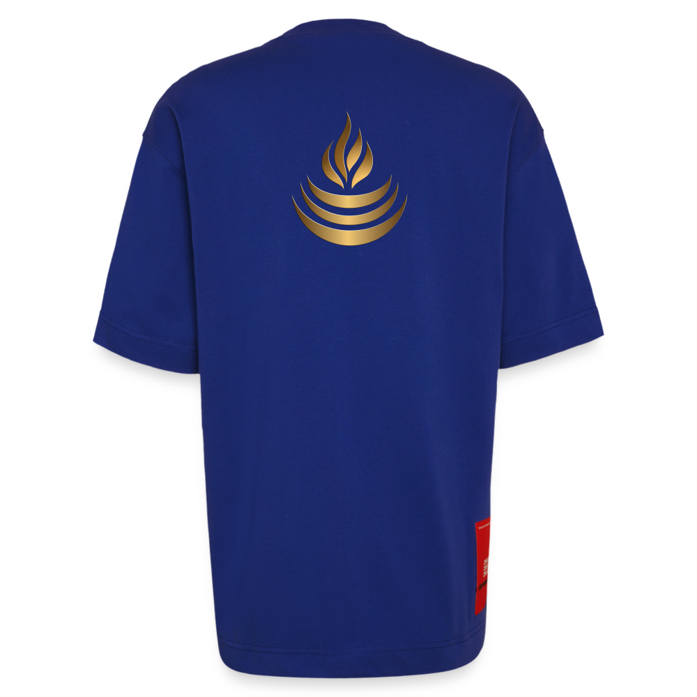 chiSign Quantenheilsymbol "Reichtum & Erfolg" Druck VS/RS Heavyweight Oversized Organic T-Shirt Made in EU - Iconic Blue