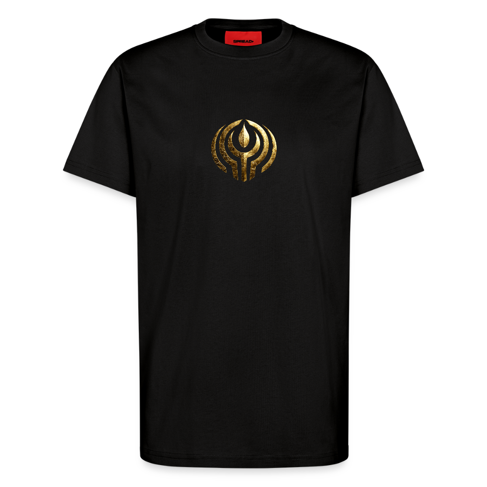 Organic Relaxed T-Shirt Made in EU "Wunderfülle" - SOLID BLACK