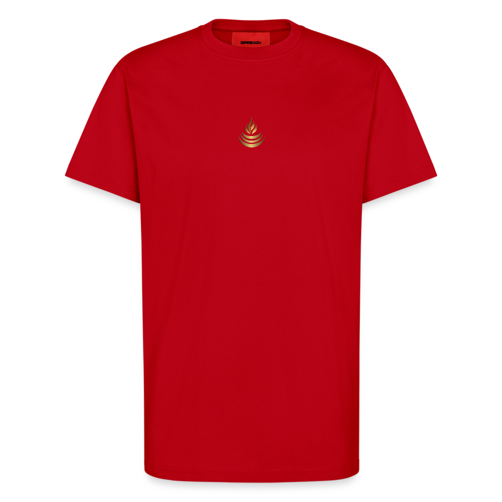 chiSign Quantenheilsymbol "Reichtum & Erfolg" Druck VS / RS Organic Relaxed T-Shirt Made in EU - Rot