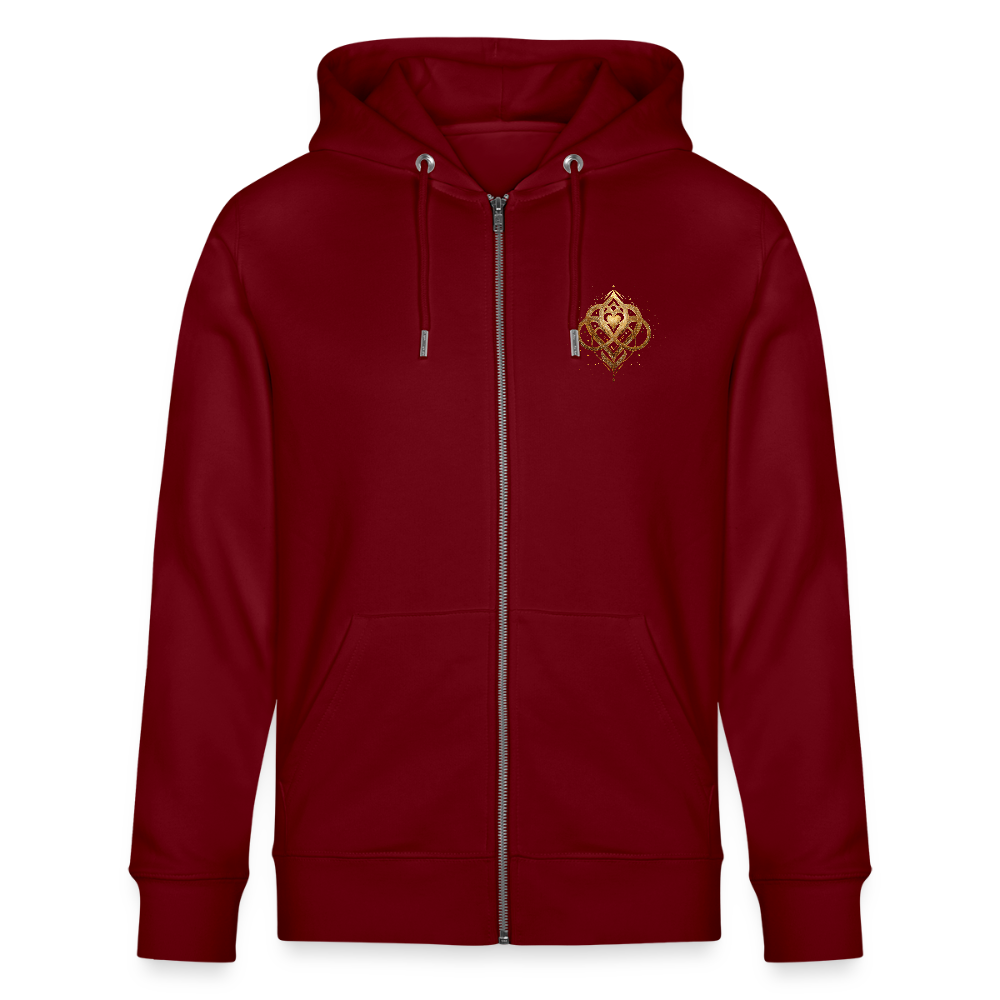 ORI A DÉA – Kapuzenjacke „Agape“ Unisex Bio-Kapuzenjacke - Burgunderrot