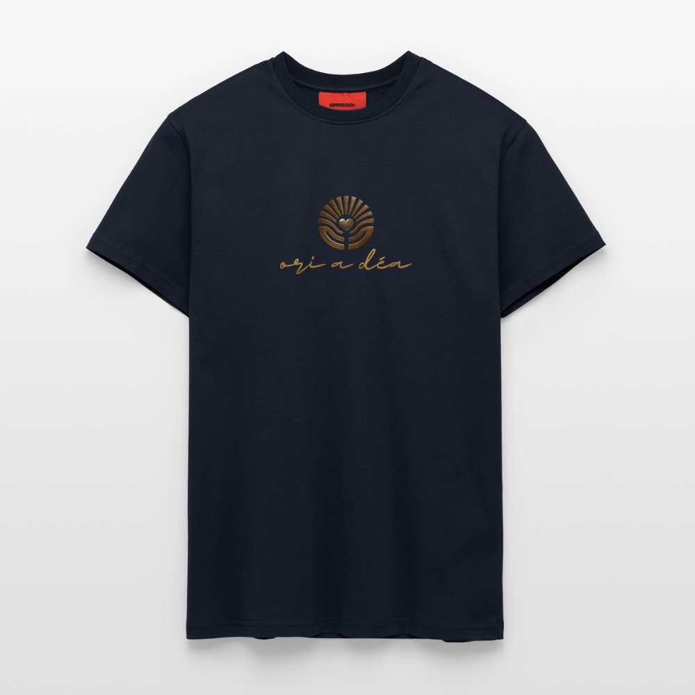 Organic Relaxed T-Shirt Made in EU "ori a déa" - DARK NAVY